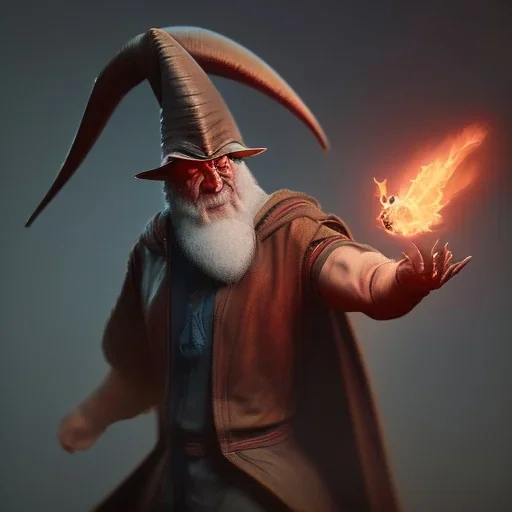 franz frazetta style, old wizard casting fireball, diablo like