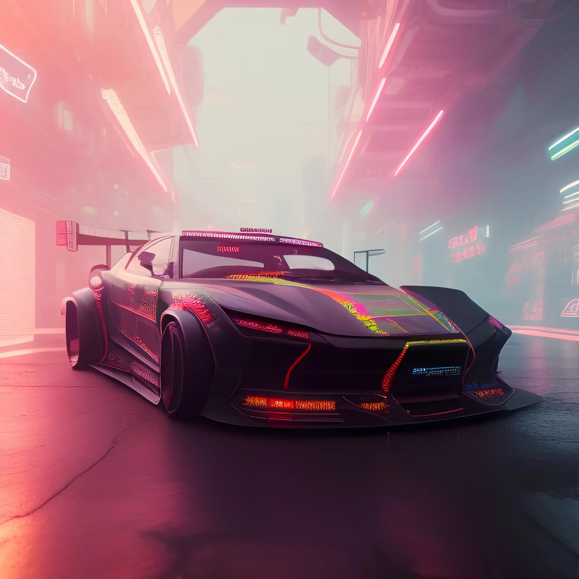 Cyberpunk Hyper cars,perfect composition, hyperrealistic, super detailed,neon light, 8k, high quality, trending art, trending on artstation, sharp focus, studio photo, intricate details, highly detailed,film photography, dslr, cinema4d, studio quality,nightclub lighting,octane render, by greg rutkowski