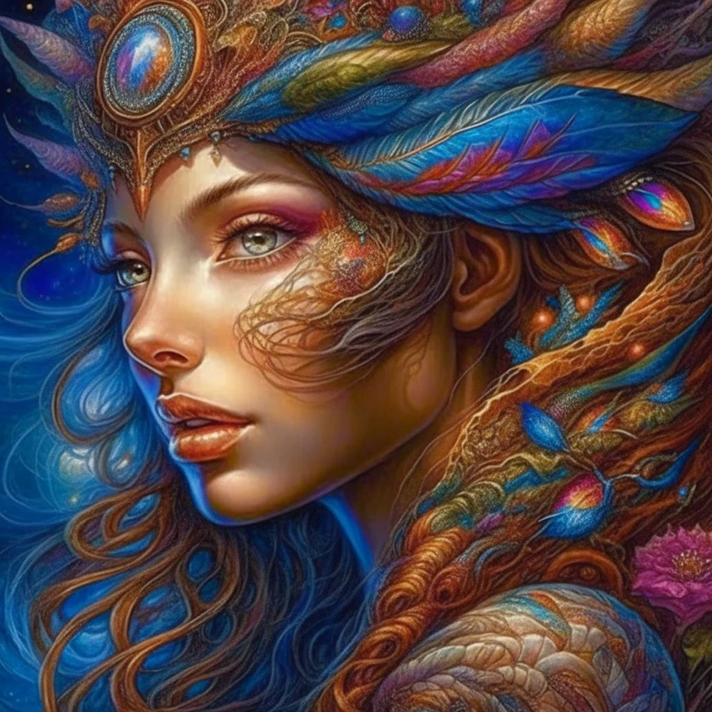 🫀🪼 perfect anatomy, fantasy, vibrant digital art professional award winning masterpiece, oil on canvas Atmospheric extremely detailed Josephine Wall