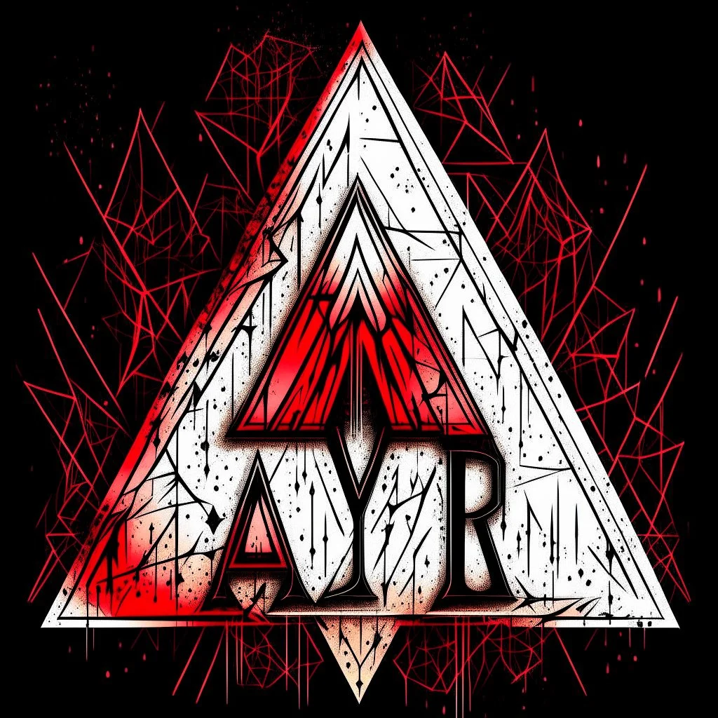 Text "SLAYER" in slayer aesthetic font, Heavy metal messy artistic color drawing illustration, creepy metaphoric cirrhosis mephitic hallucination, (NO TEXT), hallowed point eschatology, surreal, sinister, profound, dramatic, minimalistic, concept art, triangular frame