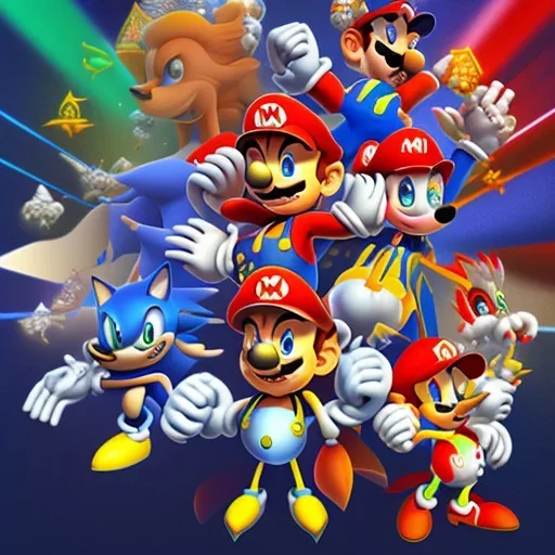 A mix between mario and sonic