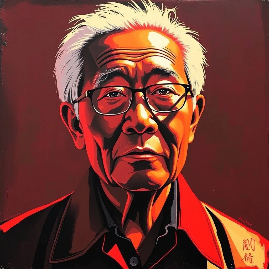 MORRIS CHANG TAIWAN SEMI CONDUVTOR PORTRIAT STYLE OF WARHOL