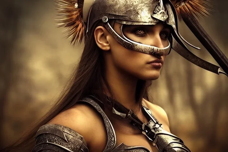 Beautiful female warrior