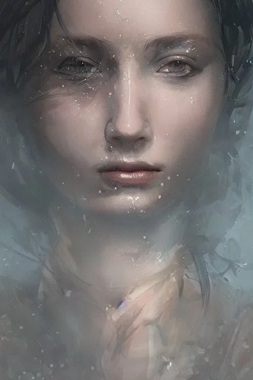 a female portrait, upclose, clear, majestic, flow, illustration, concept art, by Greg Rutkowski, Sung Choi, Mitchell Mohrhauser, Maciej Kuciara, Johnson Ting