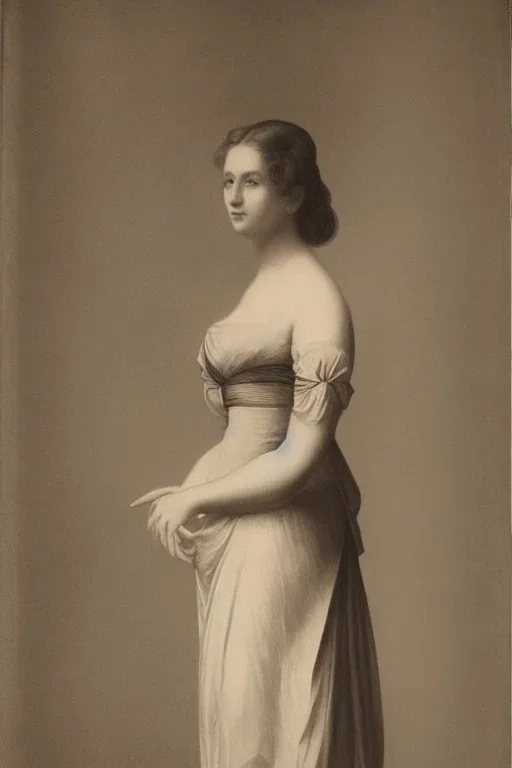 portrait, lady, full body shot, medium shot, Classicism