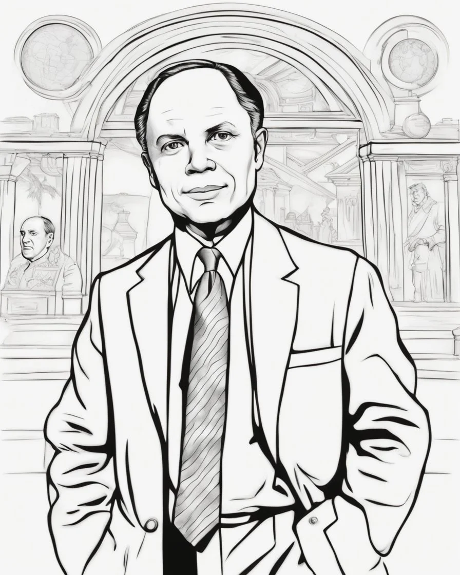 Outline art for coloring pages with DR. CHARLES DREW , white background, sketch style, only use black outline, white background, no shadows and well and clear outline , white background, sketch style, only use black outline, white background, no shadows and well and clear outline