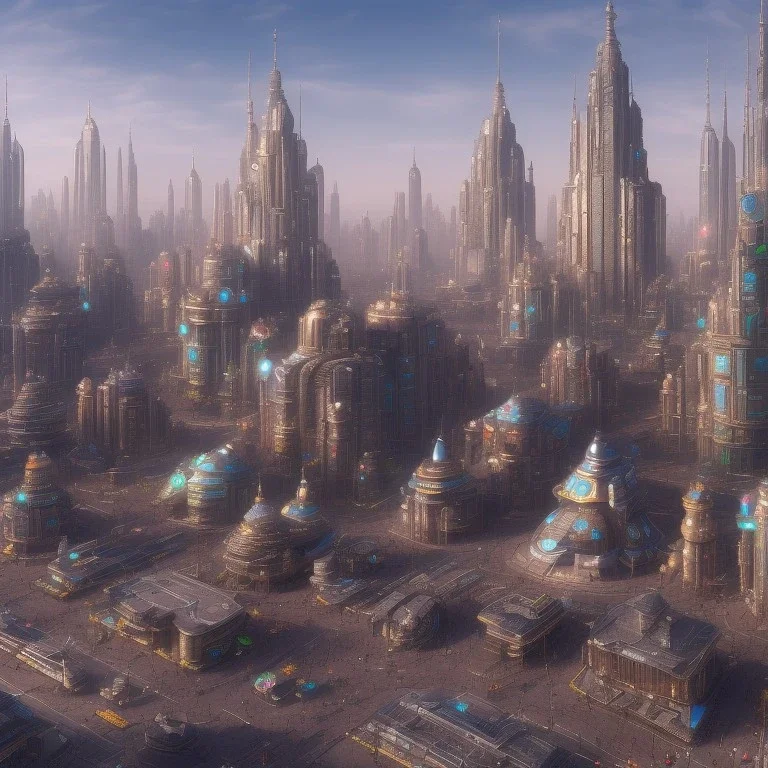 animated robot city