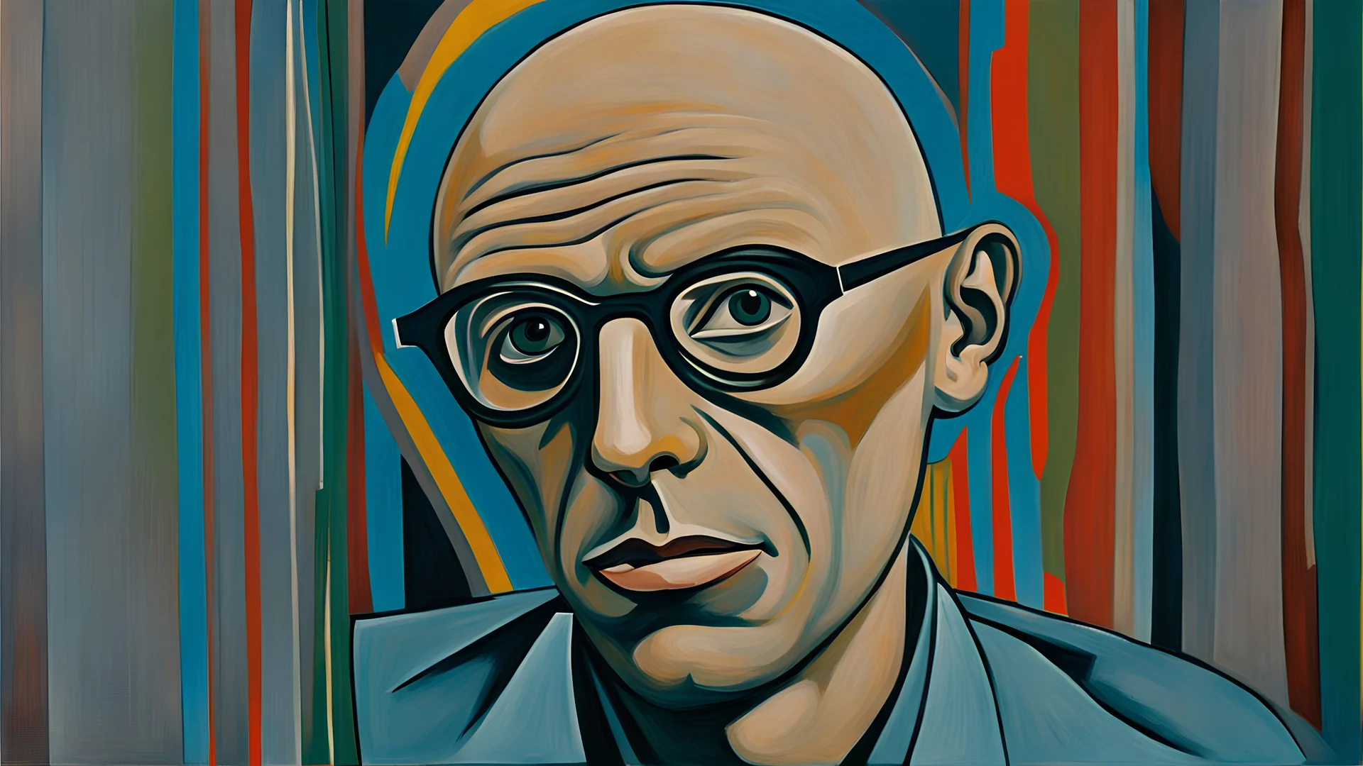 Michel Foucault painting by picasso