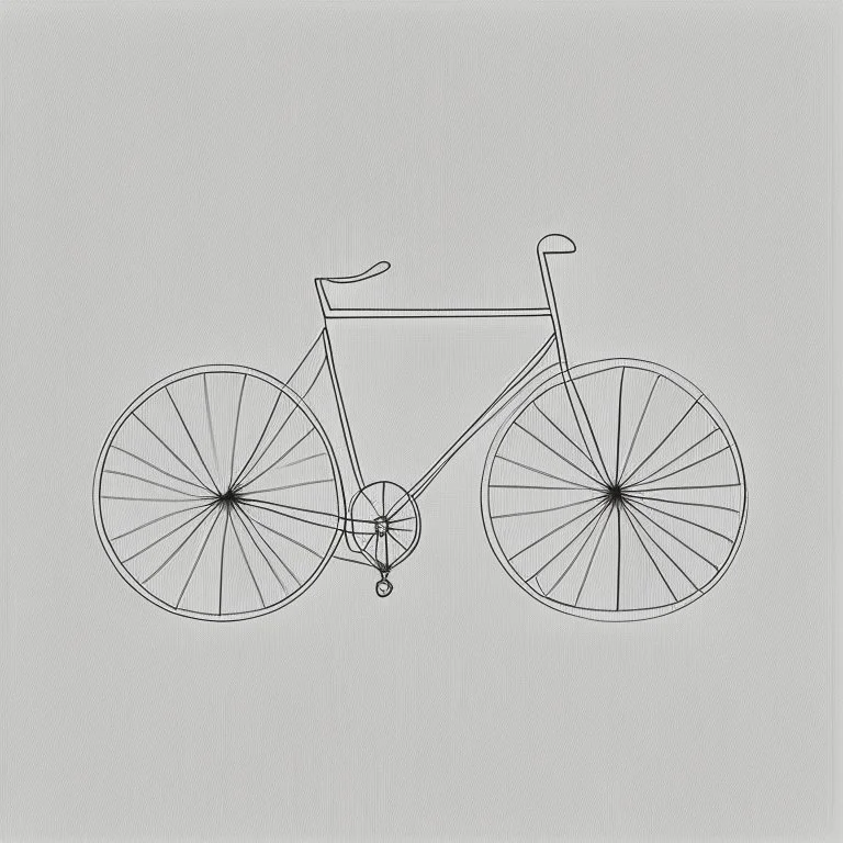 minimalistic bicycle drawing