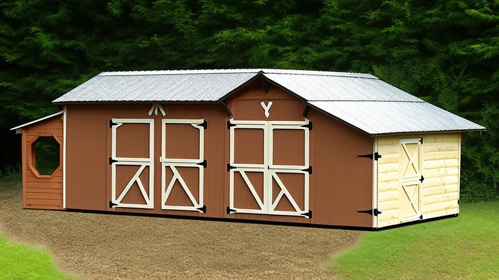 wooden animal barn