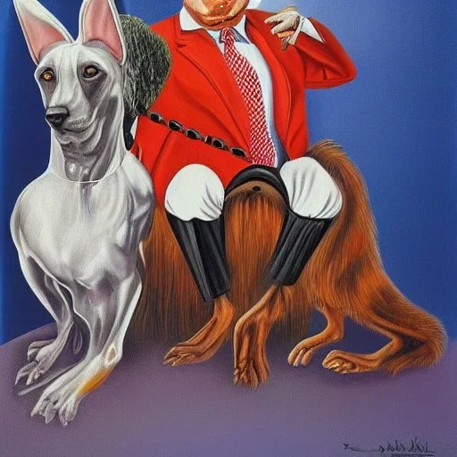 Trump as 7 percent dog. Painted by dali