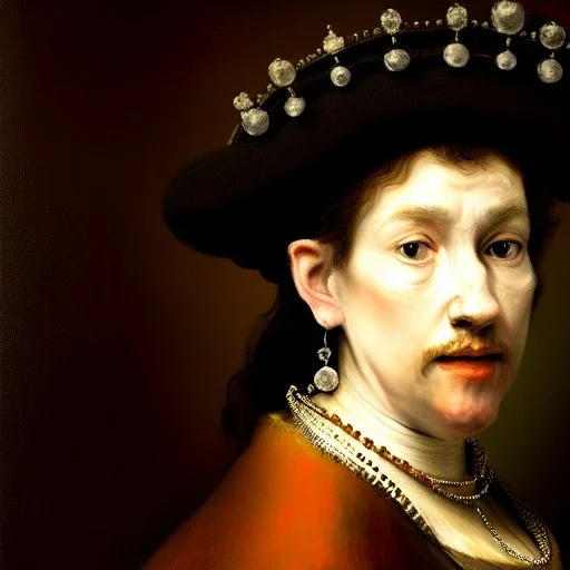 portrait of a queen Rembrandt style