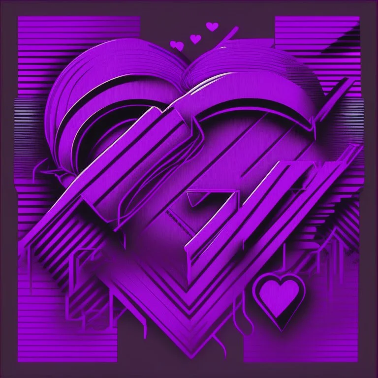 abstract love 80s purple