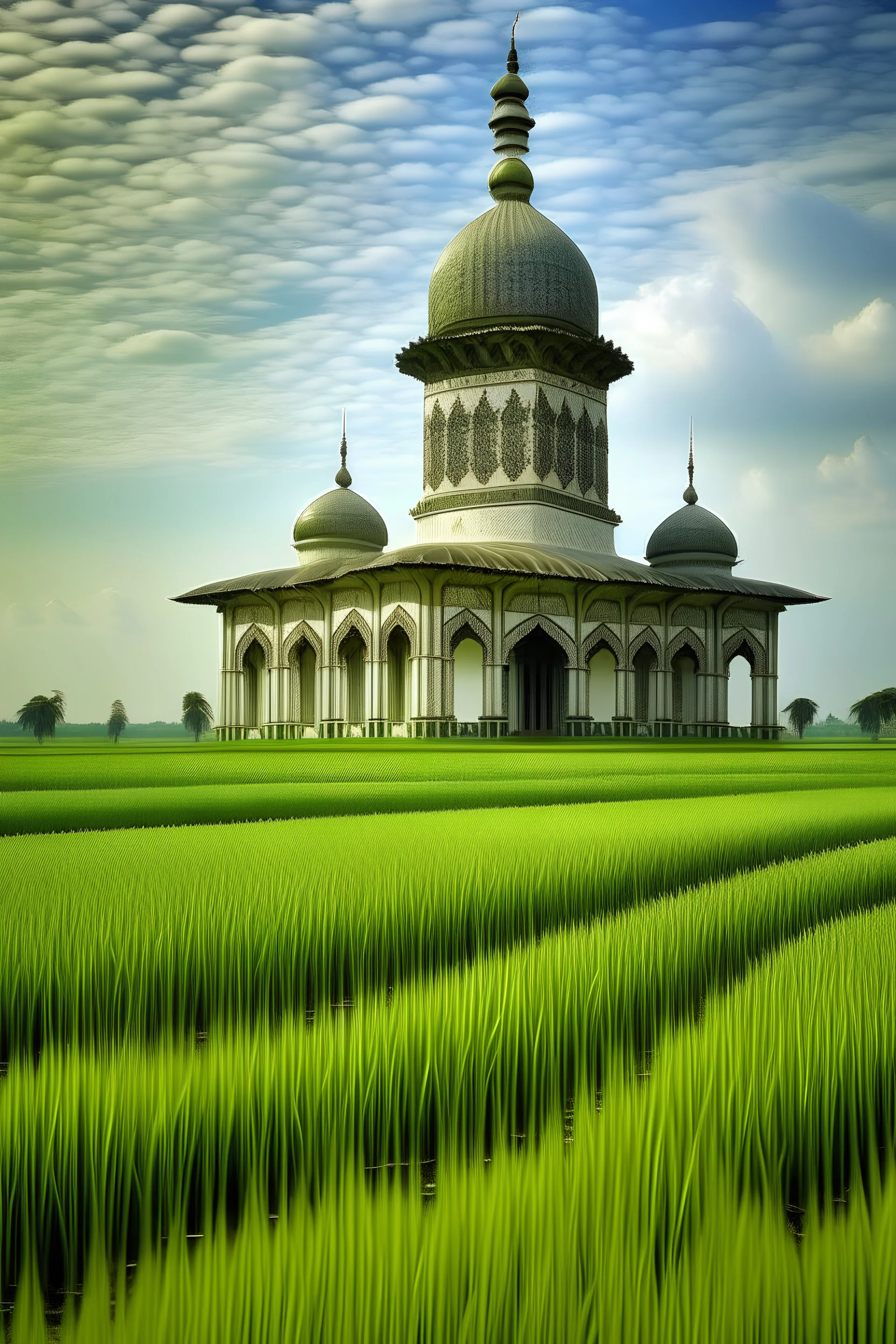 Masjid megah di sawah
