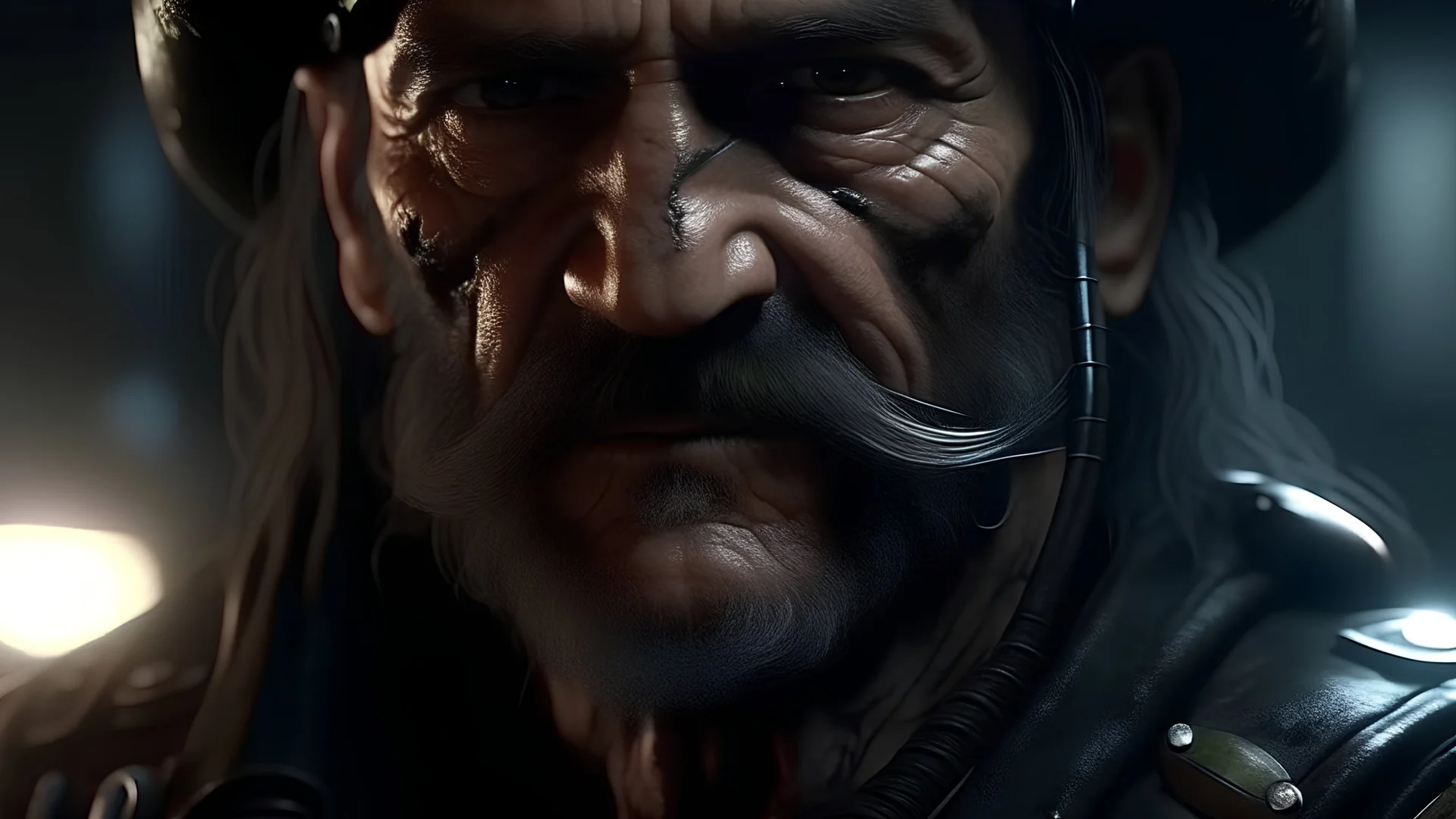 4k full realism. Details maximum. Lumieres maximales. Lemmy Motorhead terminator.