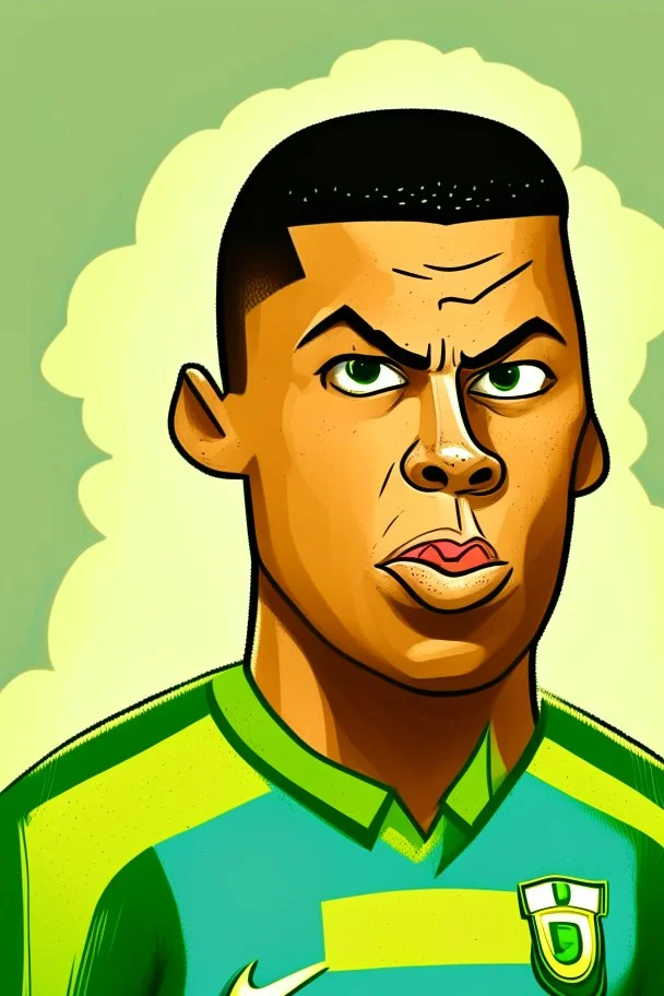 Ronaldo Brazilian football player ,cartoon 2d