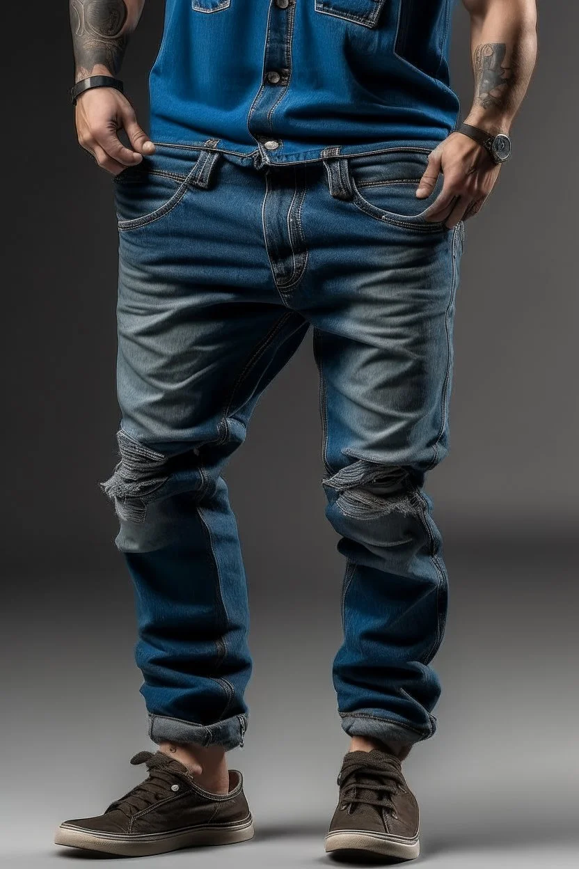 Man's large relaxed jeans