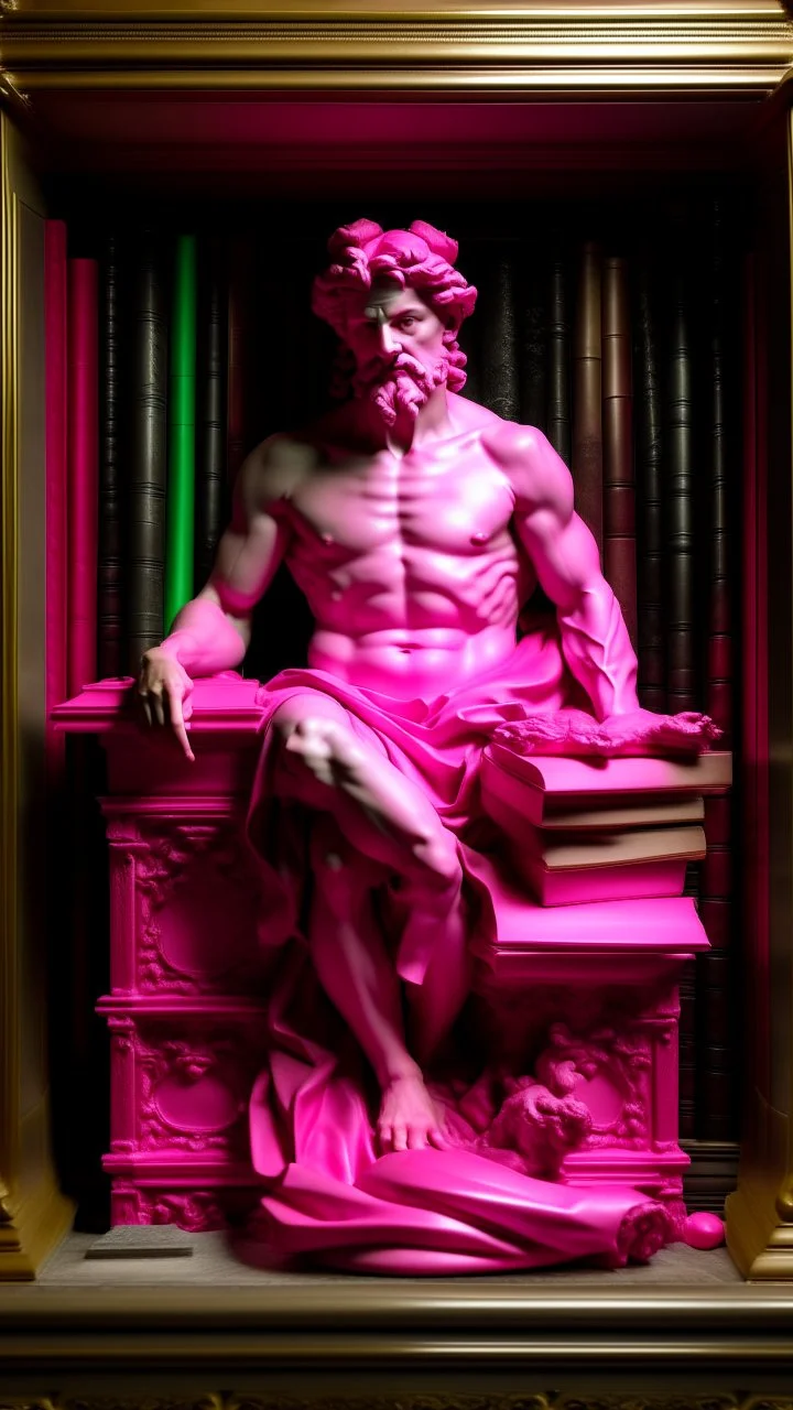 A magenta archives with arcane magic painted by Michelangelo di Lodovico Buonarroti Simoni