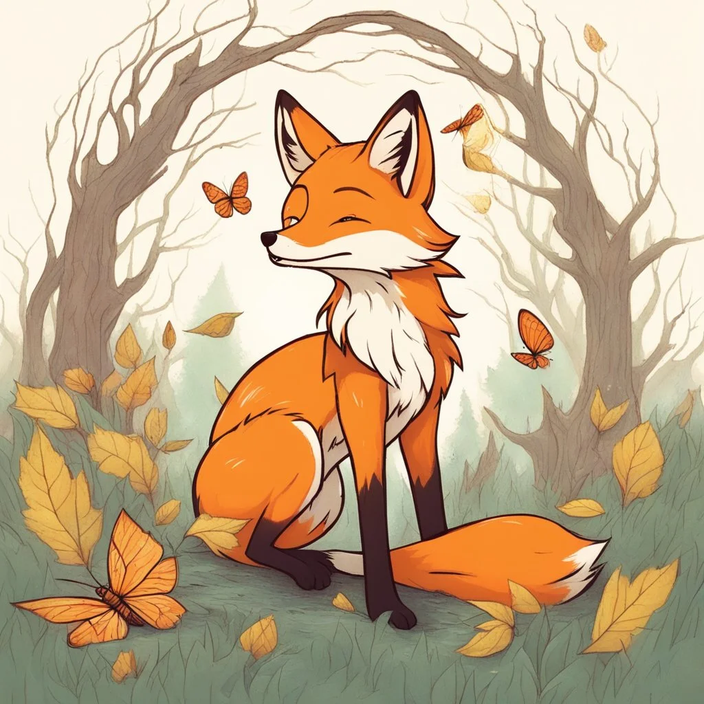 🔥 PROMPT: In a peaceful woodland, where the leaves whisper secrets and flowers bloom with hidden magic, lives a gentle fox named Amber. Unlike any ordinary fox, Amber wears a bow tied with enchanted threads that grant her the power to soothe and heal the forest’s creatures. One day, however, the forest begins to wither, and the once-vibrant butterflies lose their colors. With her quiet strength and the help of her woodland friends, Amber must discover the source of the darkness and restore the