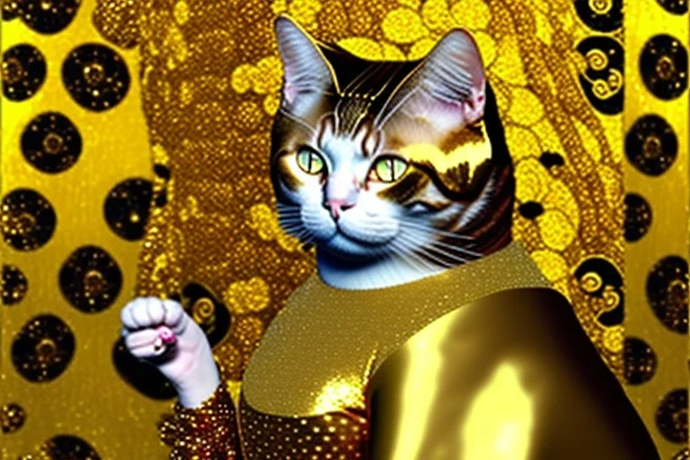 Cat is golden Adele by Klimt