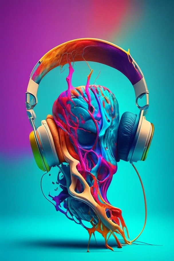 /imagine prompt: headphones, anatomy, colorful,