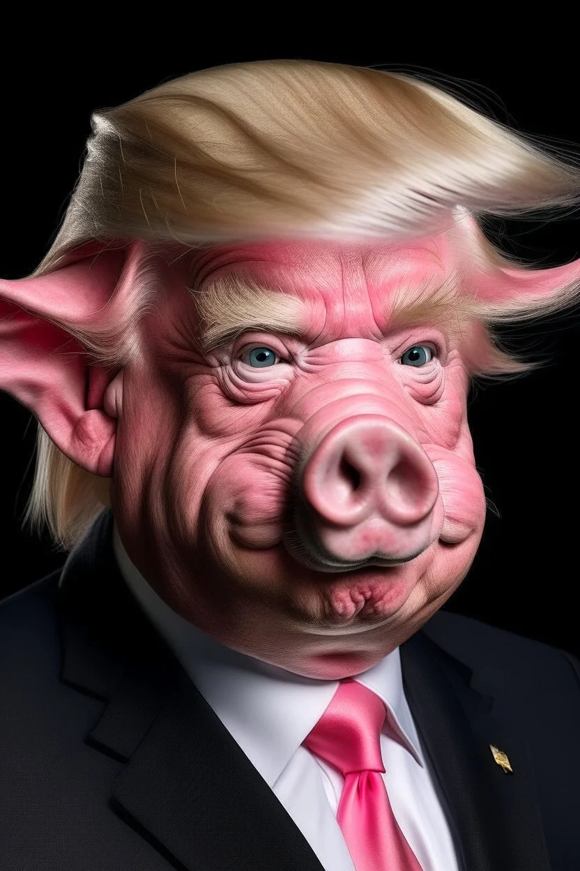 president donald trump as a pig