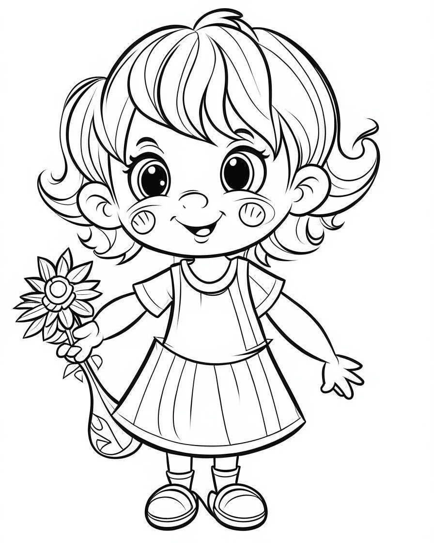 mom cartoons coloring pages , no black color, no no flower, b/w outline art for kids coloring book page, Kids coloring pages, full white, kids style, white background, whole body, Sketch style, full body (((((white background))))), only use the outline., cartoon style, line art, coloring book, clean line art, white background, Sketch style