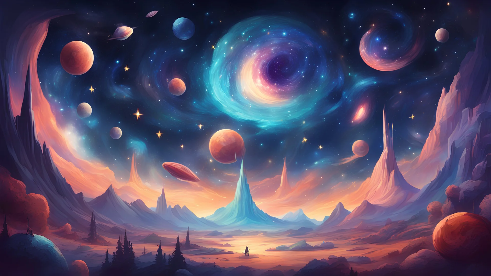 Cosmic Adventure: Set against a starry night sky or animated galaxy, creating an otherworldly vibe for your mind-bending facts.