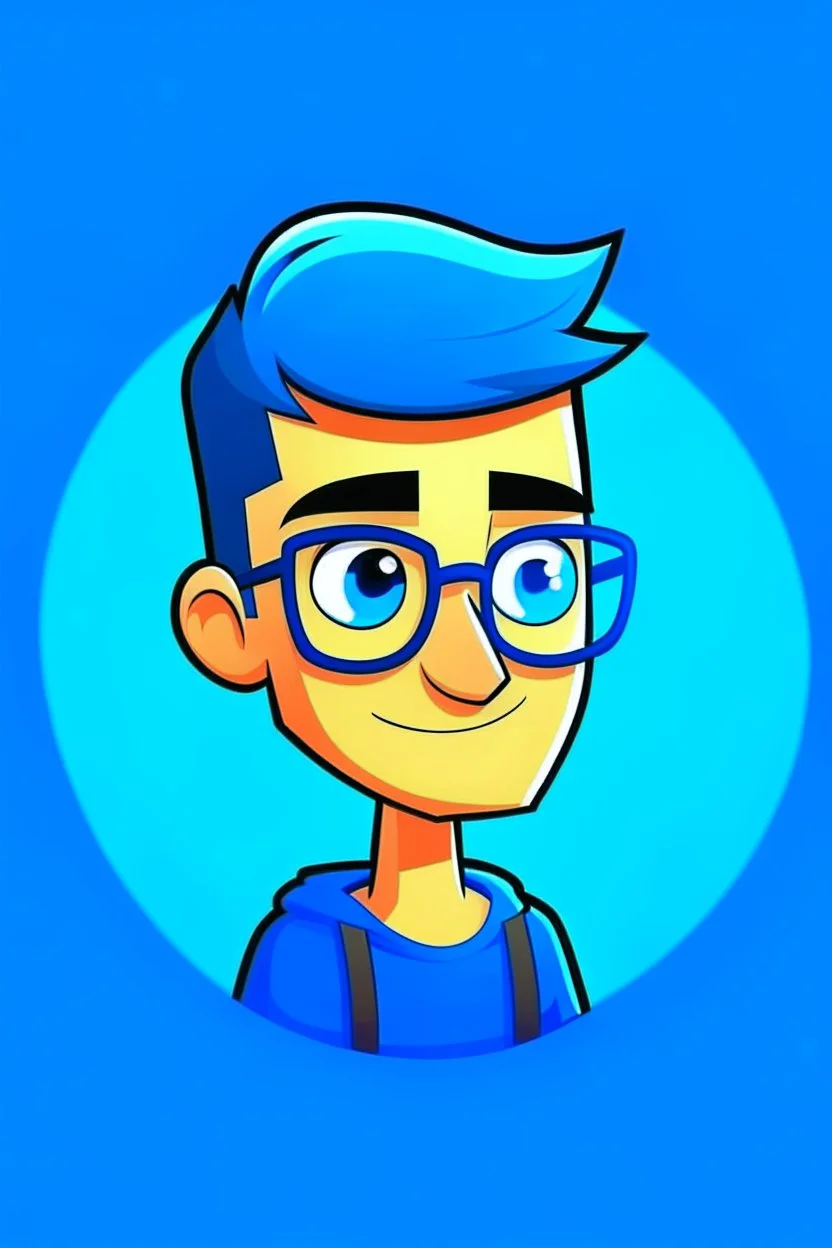 blue cartoon youtube profile picture