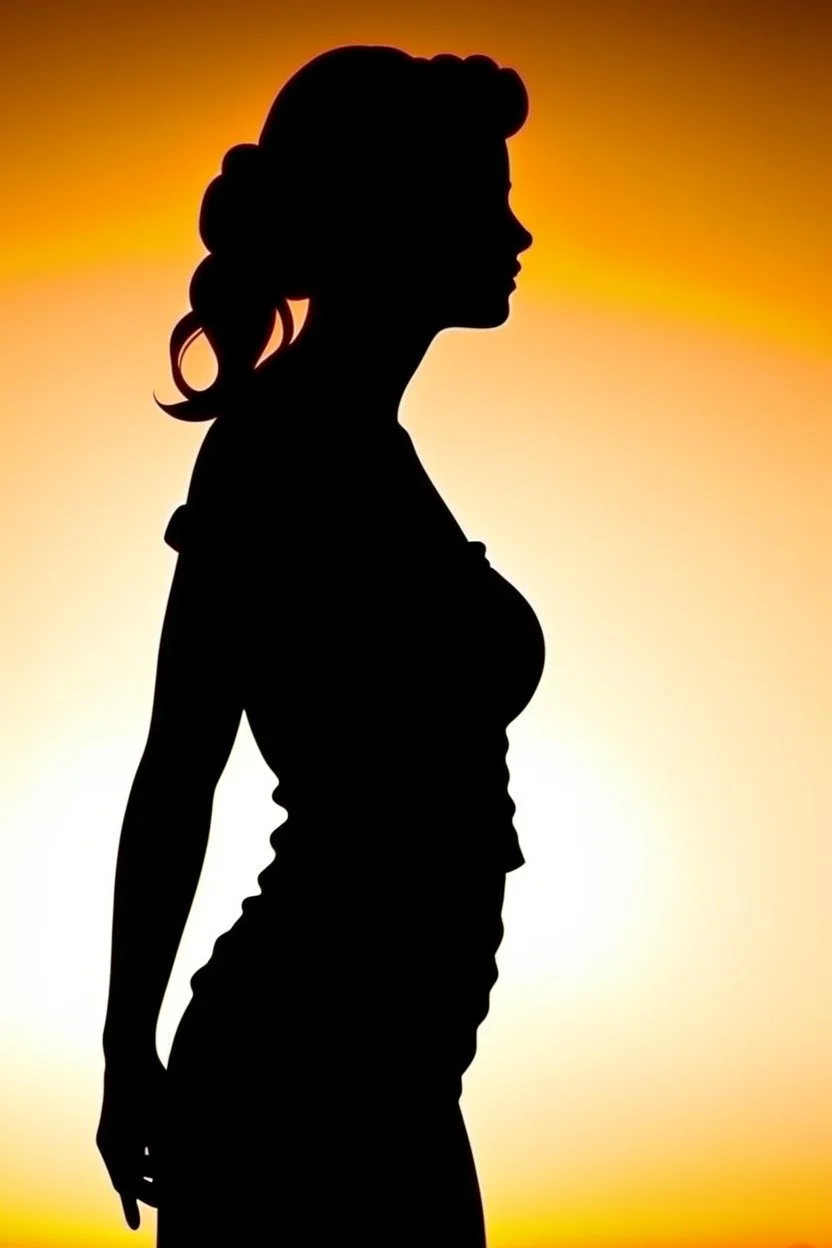 silhouette of female body statue