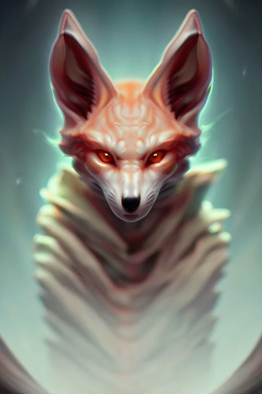 Alien Kitsune,high resolution photo, trending on artstation, 8k