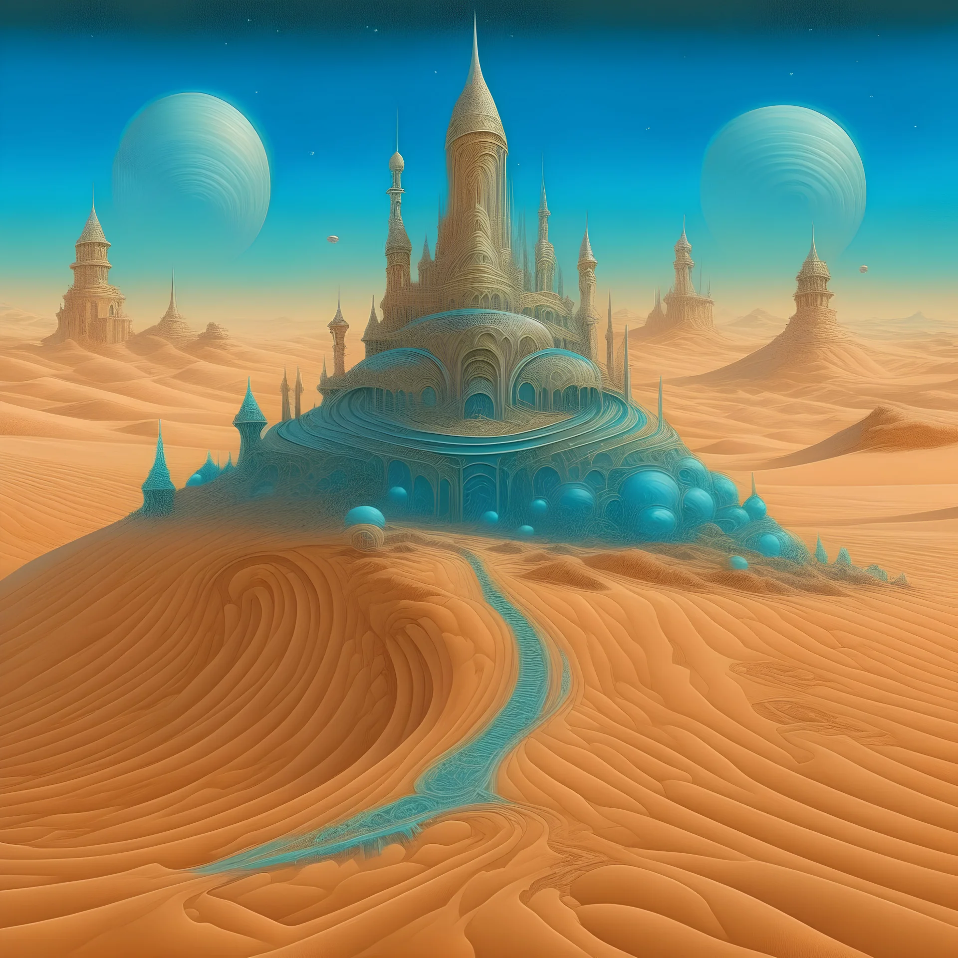 generate a picture of eternal sands arabia album cover without words