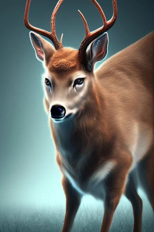 Sorrow cyber deer, 8k resolution