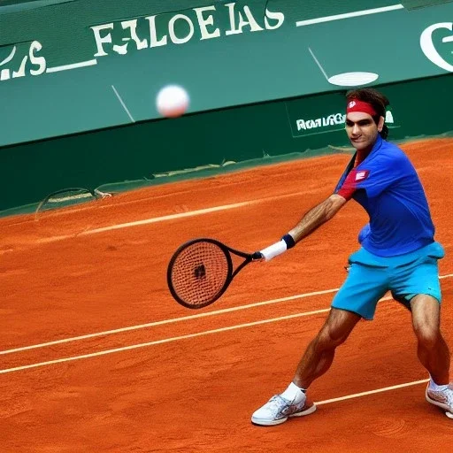 roger federer, 8k , raquet, ball, roland garros, details, monet