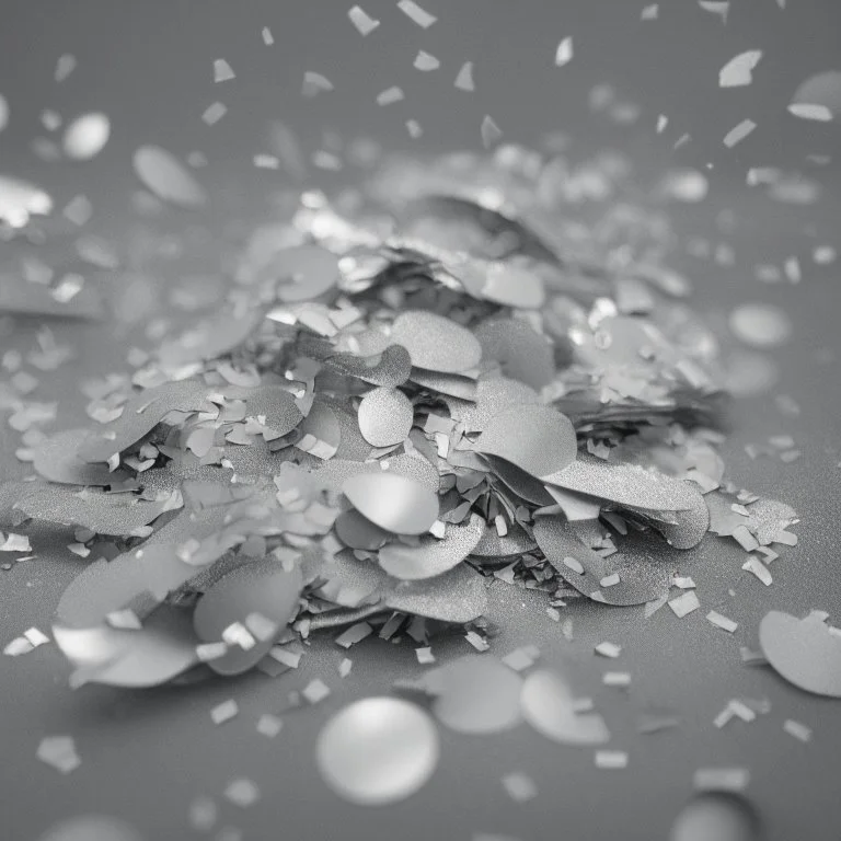 a photograph of silver confetti