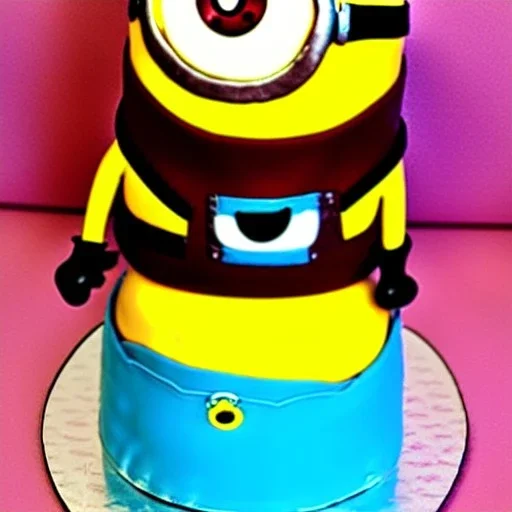 minion eating cake