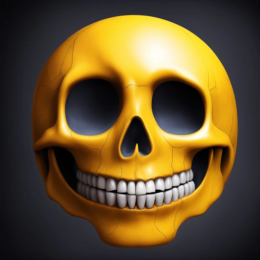 ANATOMICALLY CORRECT SKULL OF A SMILEY FACE