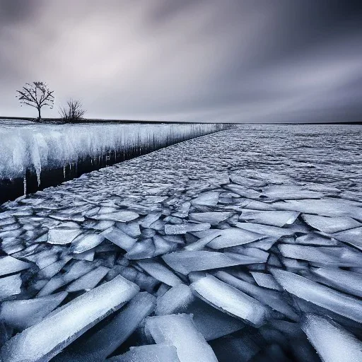 winter ice despair the wall COLARFUL