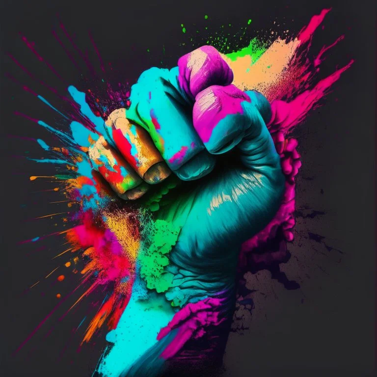 colorful fist