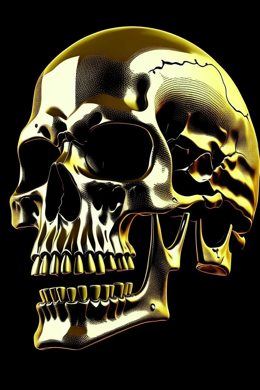 skull in the style of maxheadroom