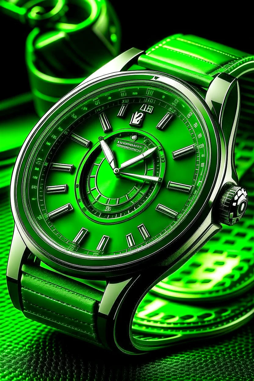 generate image of green face watch companies which seem real for blog