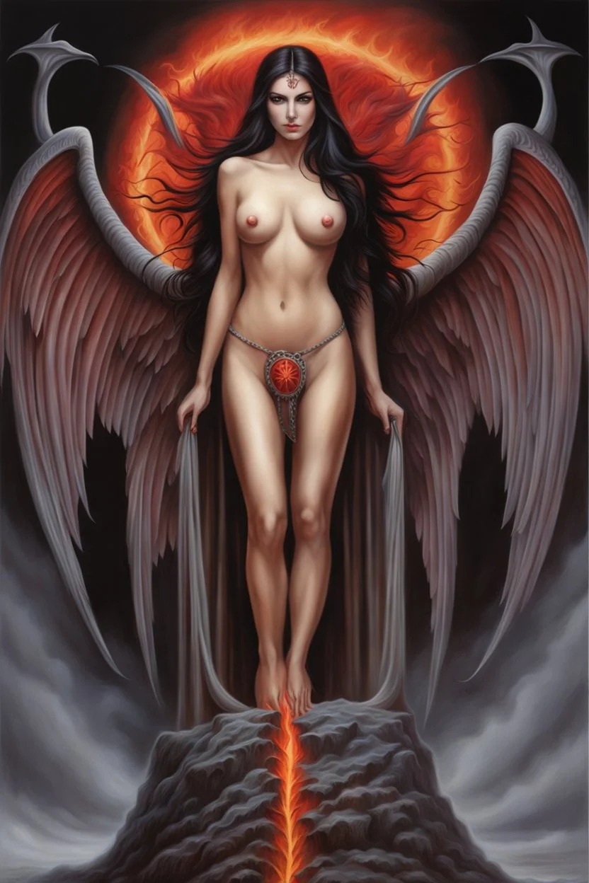 Back to Hell. the naked truth. painted by Anne Stokes