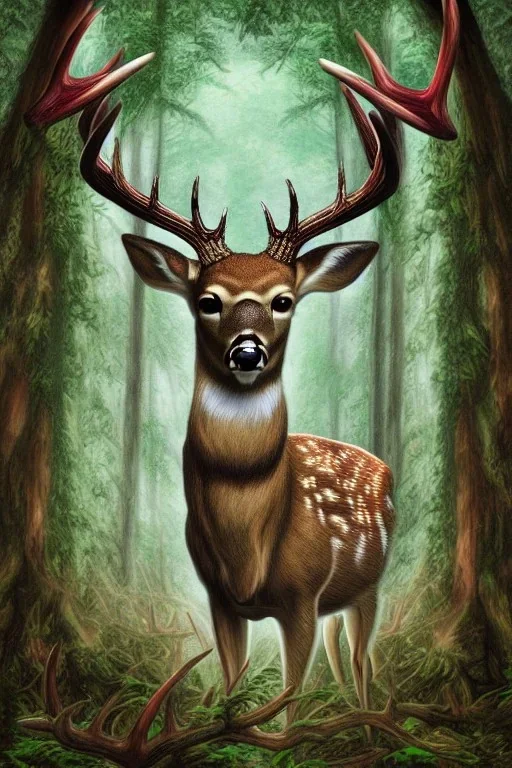 hide and bone deer god mythic forest