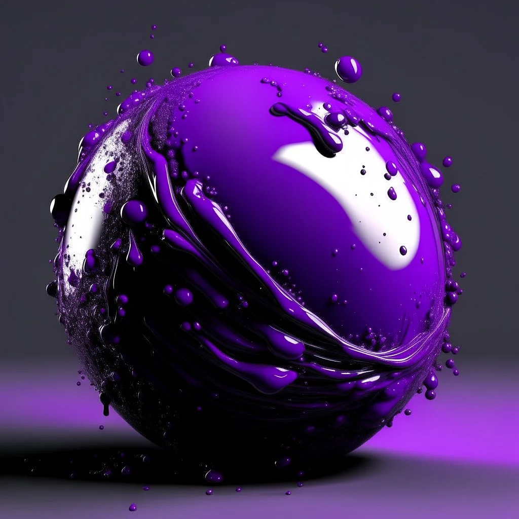 Splashed Sphere in violet