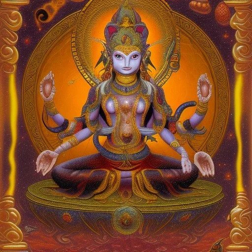 A tantric dakini inserting a yoni egg