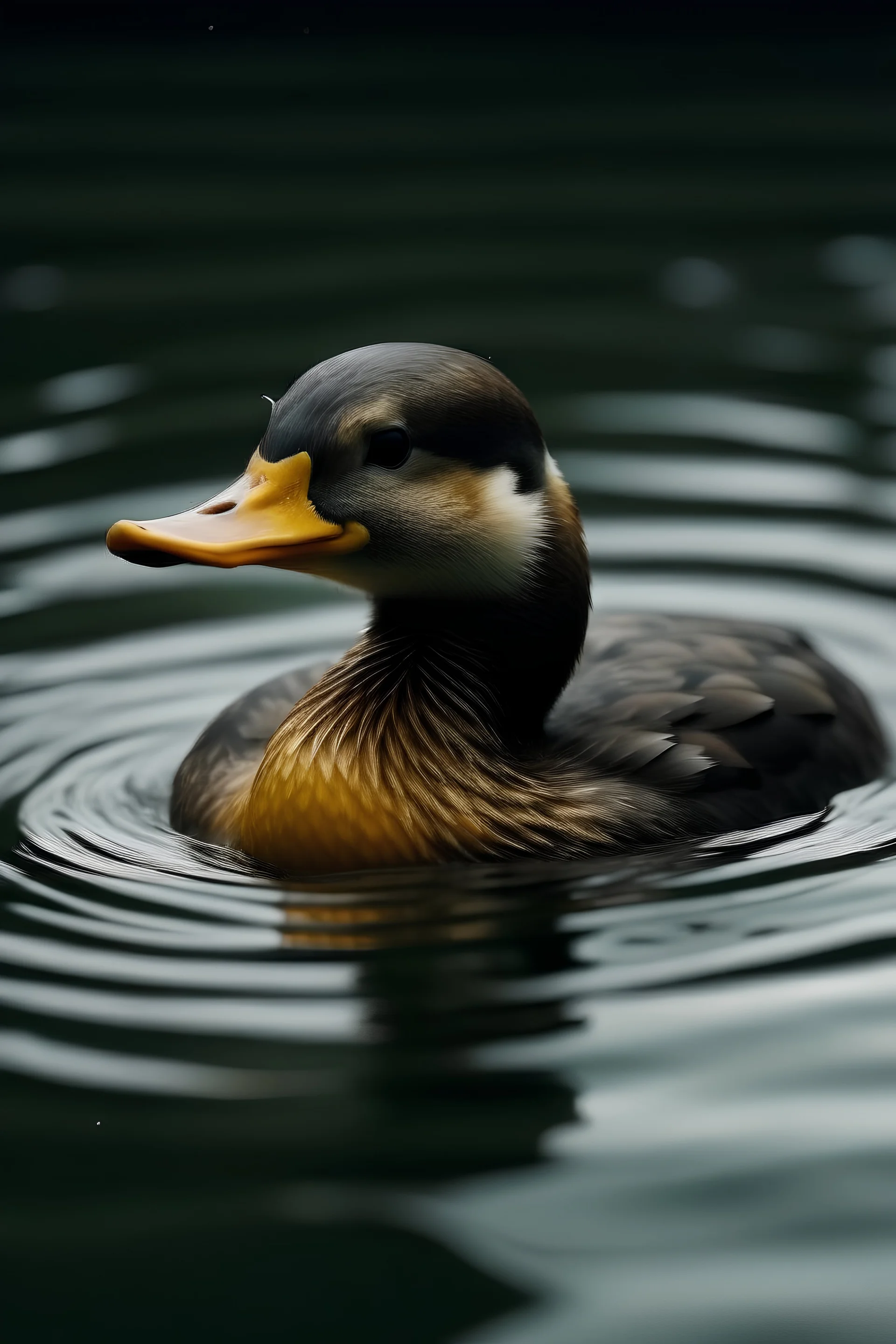 A duck who is drowning