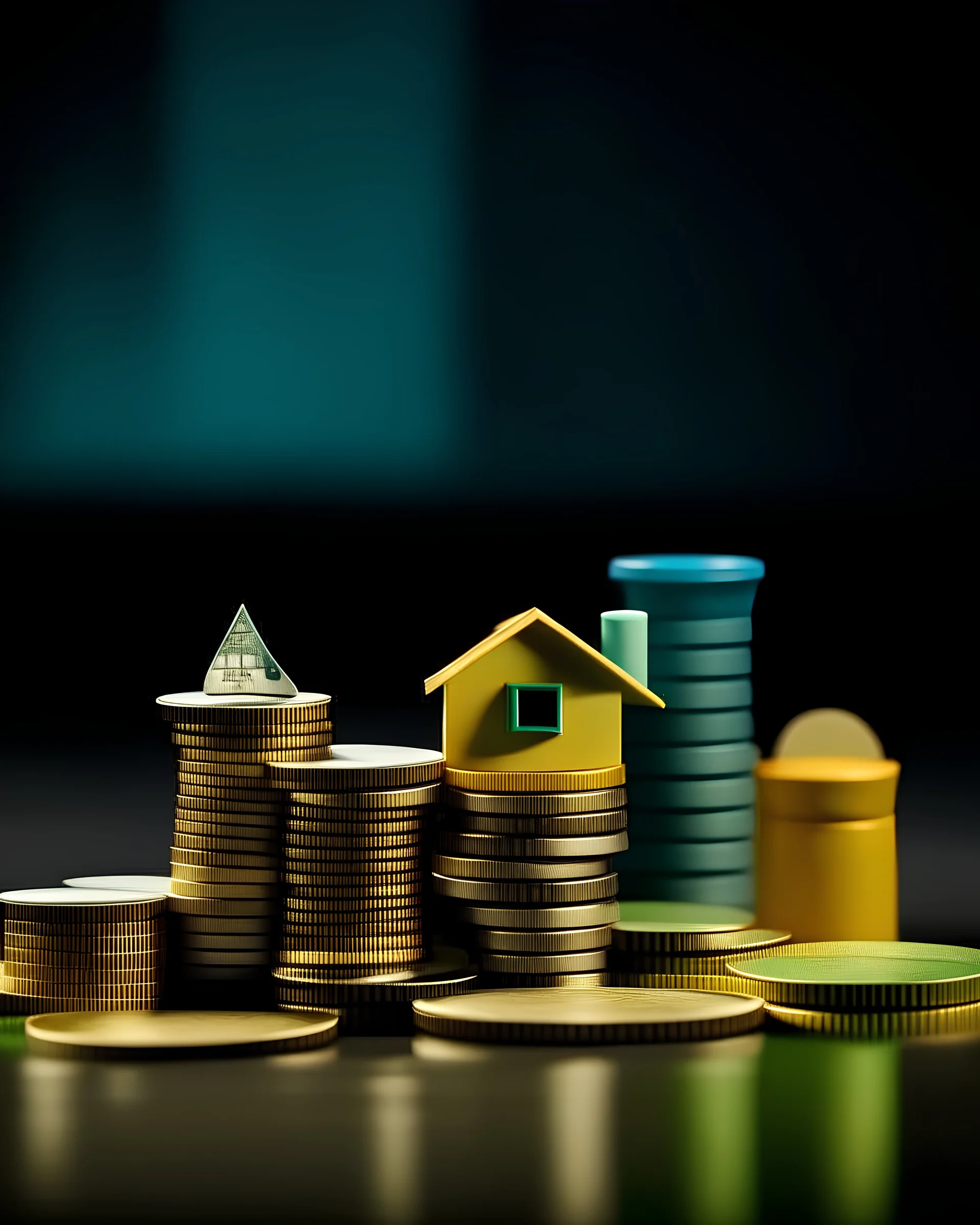 . A visual representation of different investment options, like stocks, bonds, real estate, and mutual funds, illustrating the concept of building wealth through wise investment choices.