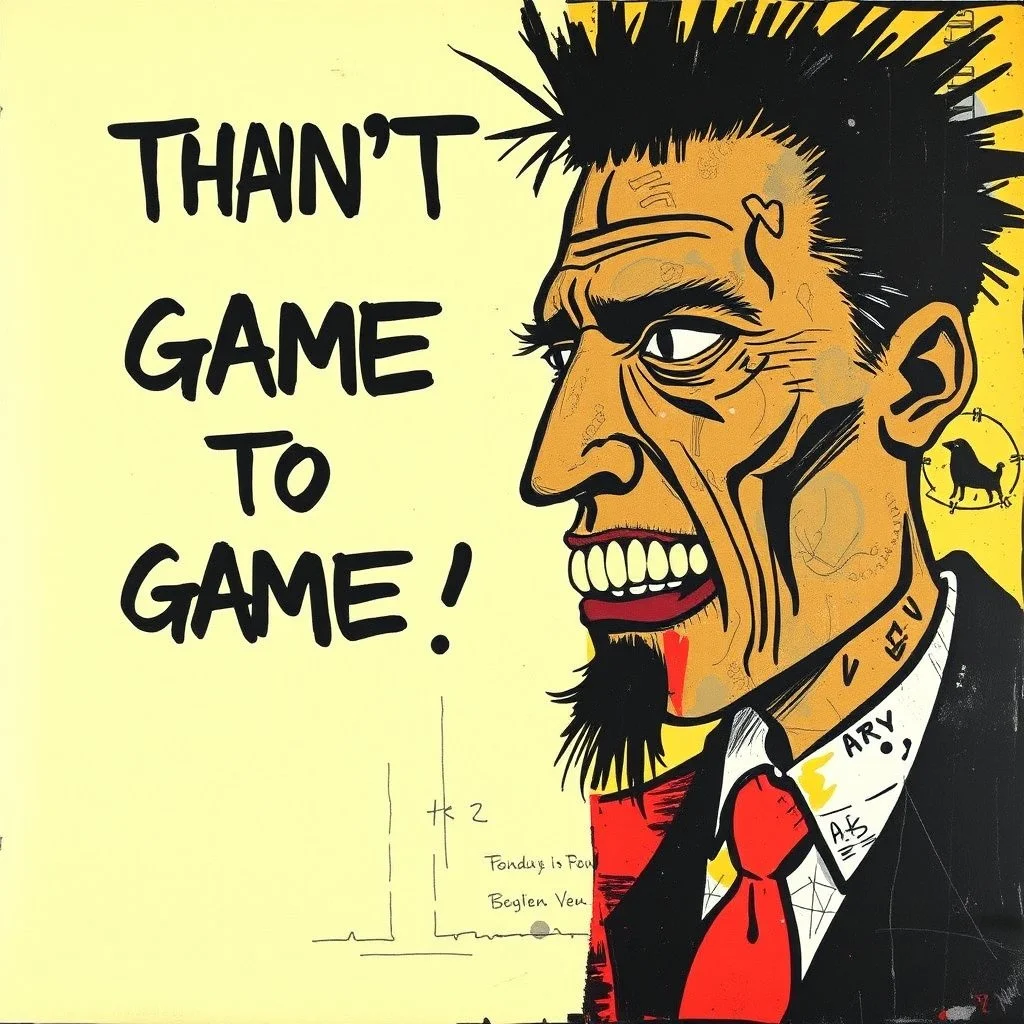 this isnt a game this is financial revolution style of basquiat x pollock