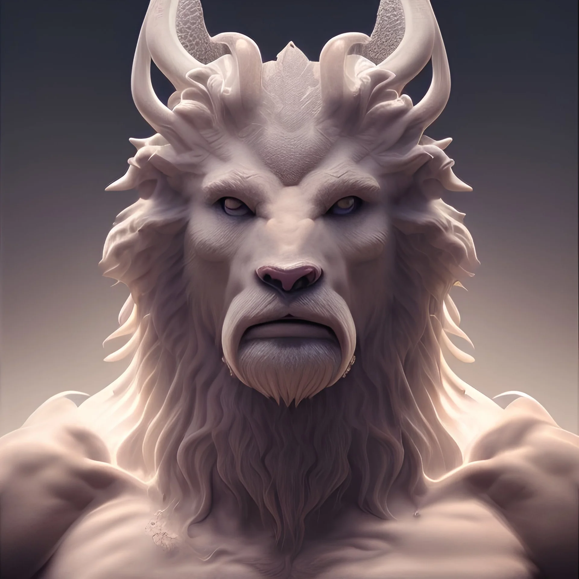 Portrait of a mythical Greek beast, fantasy, majestic, magnificent, highly complex, photorealistic, super detailed, ultra high definition, 8k, cinema 4D