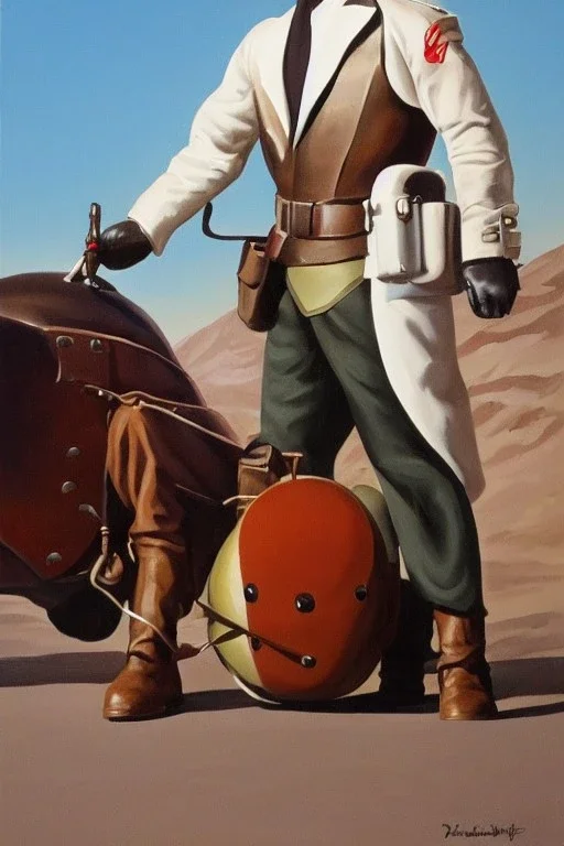 Full body portrait, painting, medium shot lady style of The Rocketeer